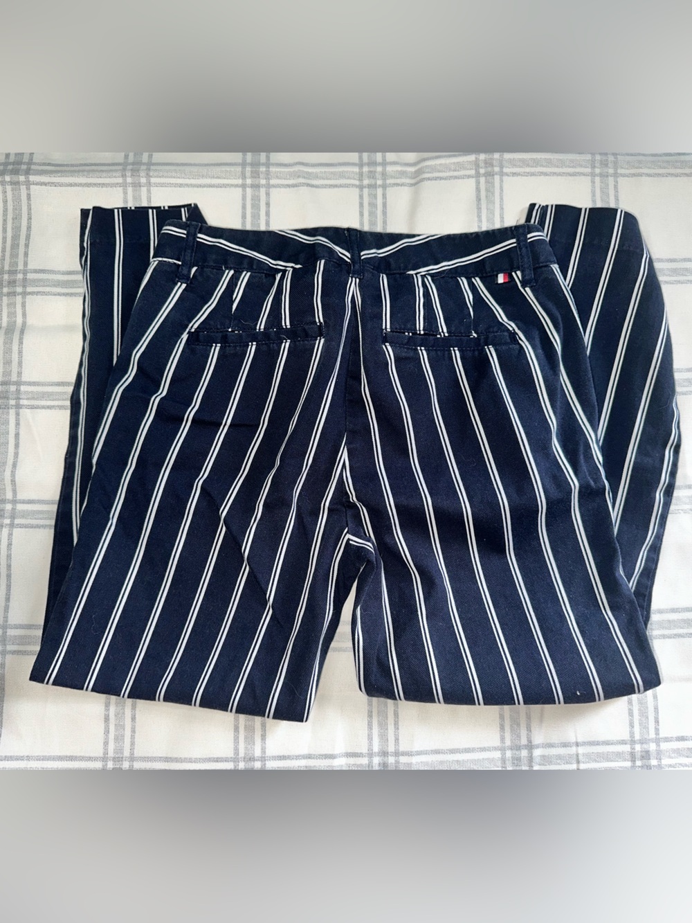 Tommy Hilfiger Navy & White Vertical Stripe Capris - Picture 4 of 7